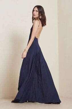 ✨Reformation Noelle Sapphire Navy Backless Maxi Sz XXS Dress✨